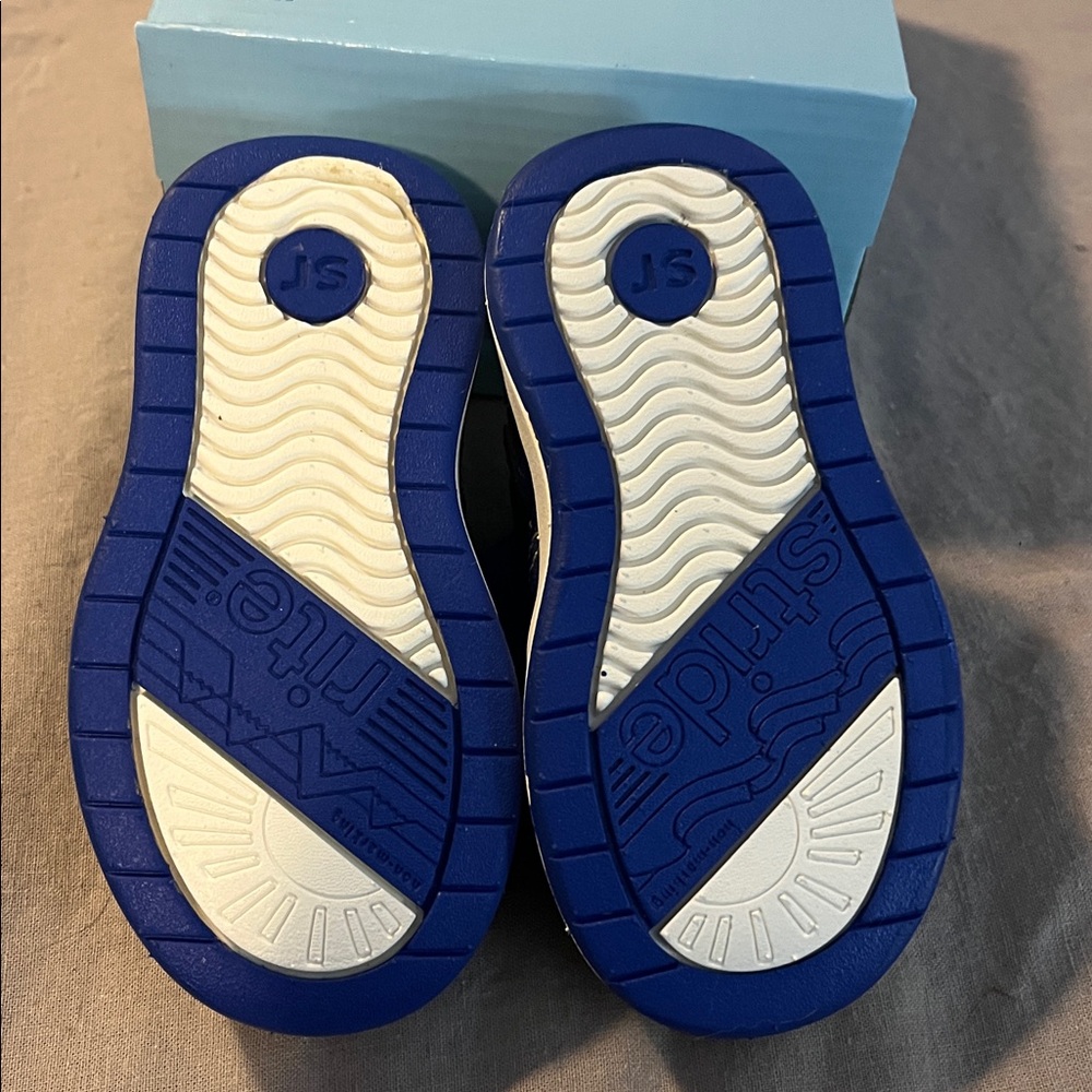 🆕 Stride Rite Little Kids m2p Seaton, Blue and Neon Green Sport Sandals, size 5M - Picture 4 of 7